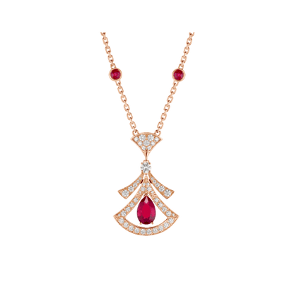 [Love More]DREAM NECKLACE CARNELIAN DIAMOND PINK GOLD