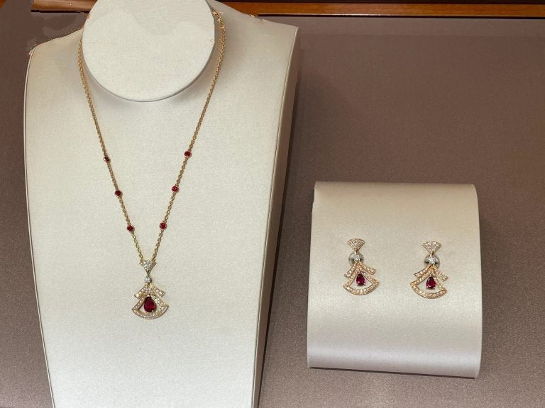 [Love More]DREAM NECKLACE CARNELIAN DIAMOND PINK GOLD