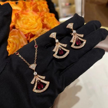 [Love More]DREAM NECKLACE CARNELIAN DIAMOND PINK GOLD