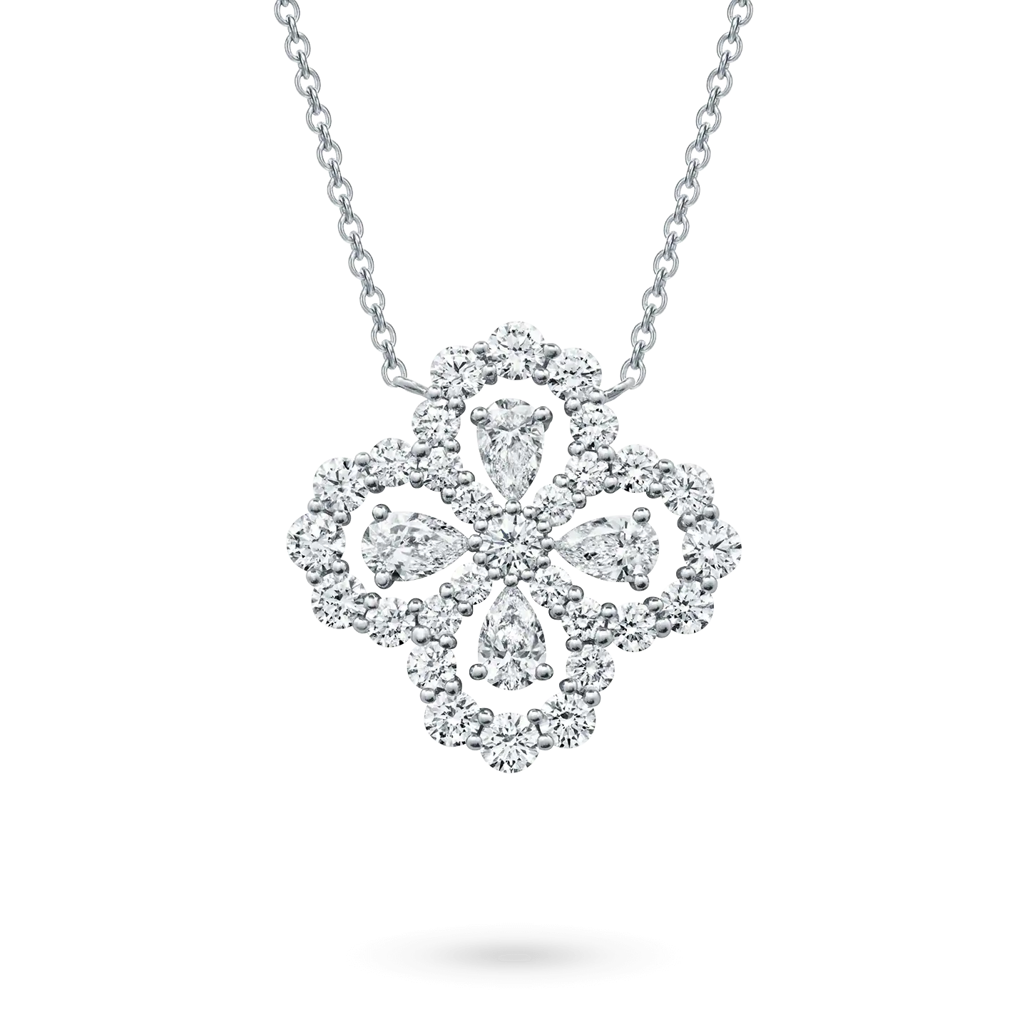 [Love More]LOOP NECKLACE FULL MOTIF DIAMOND 16MM MULTIPLE COLORS